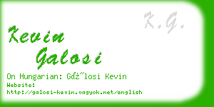 kevin galosi business card